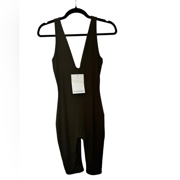 naked wardrobe Pants - Naked Wardrobe Short Onesie Olive